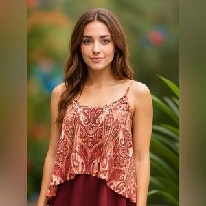 Sanctuary Tank Blouse Adjustable Straps NWOT